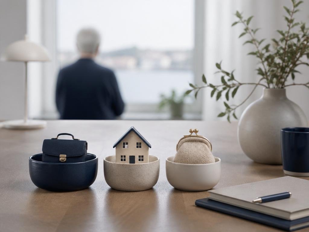 Illustration av allmän pension med inkomstpension, premiepension och garantipension