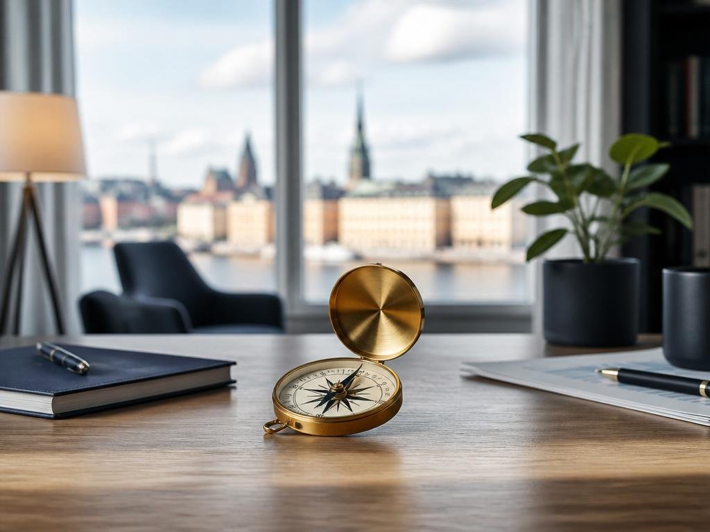 Illustration av OMXS30 index på Stockholmsbörsen — graf och de 30 ingående bolagen
