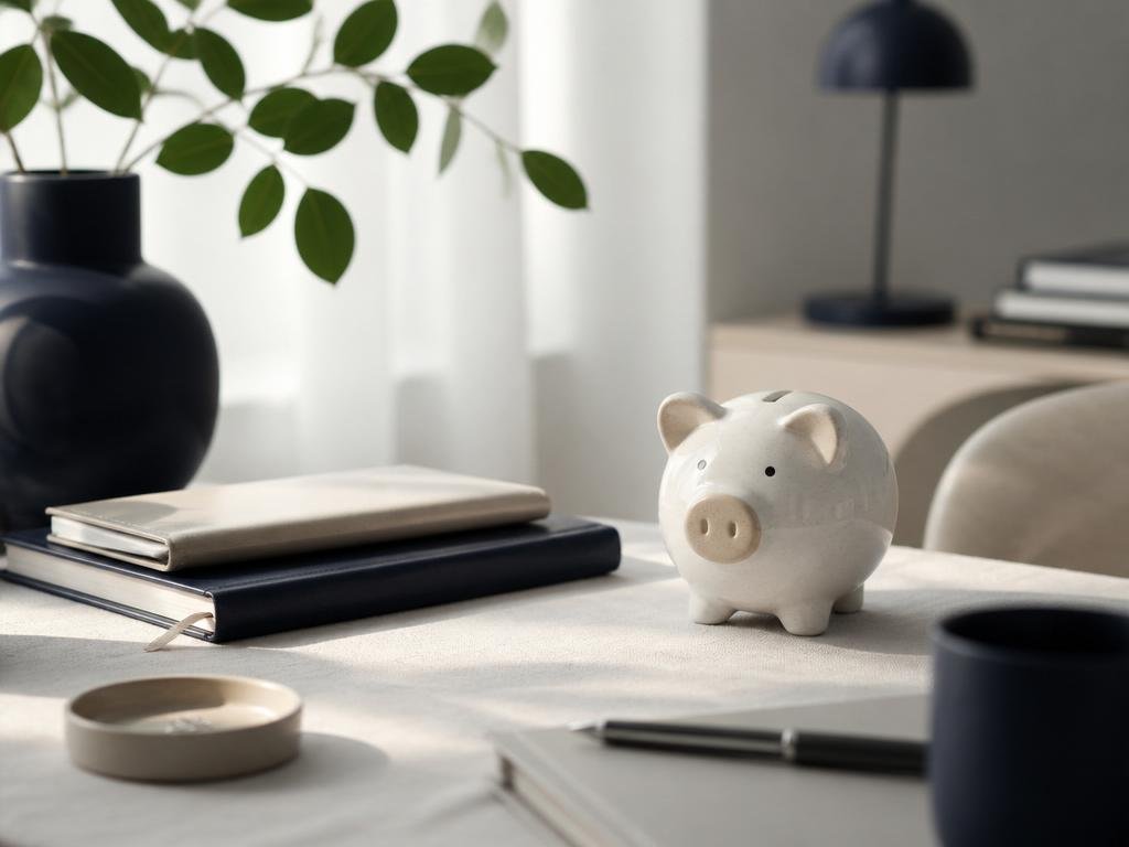 Räknare och anteckningsblock med svenska kronor visar uträkning av sparkvot för privatekonomi